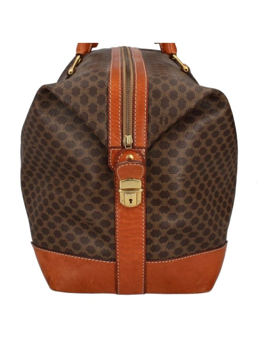 Celine Macadam Boston Bag Leather Brown - Picture 5 of 7